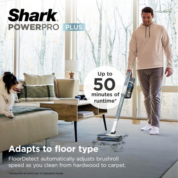 Shark® PowerPro Plus Cordless Stick Vacuum, Pure Water, IZ377H